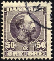 DÄNEMARK 51 O, 1905, 50 Ø Dkl`lila, Pracht, Mi. 50.- - Usati