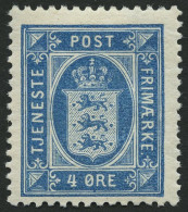 DIENSTMARKEN D 13 *, 1916, 4 Ø Hellblau, Falzrest, Pracht, Mi. 25.- - Sonstige & Ohne Zuordnung