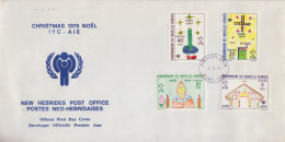 Enveloppe  FDC  1er Jour   NOUVELLES  HEBRIDES    Noël   1979 - FDC