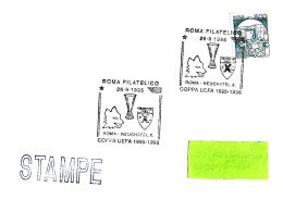 ITALIA ITALY - 1995 ROMA Coppa UEFA Calcio 1995-96 ROMA-NEUCHATEL 4-0 Su Busta Viaggiata - 8199 - 1991-00: Poststempel