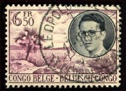 Congo Léopoldville 1 Oblit. Keach 12B(T)1 Sur C.O.B. 336 Le 19/09/1955 - Oblitérés