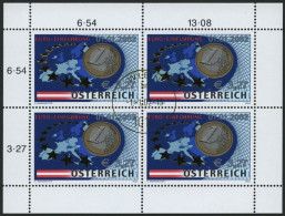 ÖSTERREICH 2368KB O, 2002, Einführung Der Euro-Münzen Und -Banknoten, Pracht, Mi. 35.- - Gebraucht