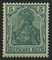 Dt. Reich 85IId **, 1915, 5 Pf. Bläulichgrün Kriegsdruck, Normale Zähnung, Pracht, Gepr. Jäschke, Mi. 50.- - Neufs