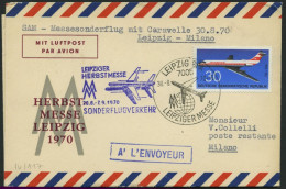 DDR 1526 BRIEF, 1970, 30 Pf. Tupolew, Einzelfrankatur Auf Messesonderbeleg Aus Leipzig, Pracht - Used Stamps