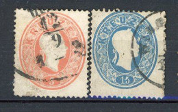 AUTRICHE - 1861 Yv. N°19, 21 (o) 5,15k  Cote 3 Euro  BE  2 Scans - Gebraucht