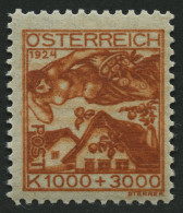 ÖSTERREICH 446 **, 1924, 1000 Kr. Braunorange, Pracht, Mi. 28.- - Gebraucht