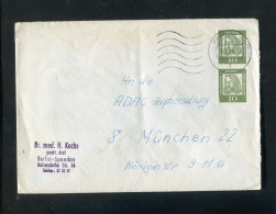 "BERLIN" 1961, Mi. 202 Paar (untere Marke Mit Li. Unten Druckausfall) Auf Brief Ex Berlin-Spandau (R0118) - Cartas & Documentos