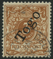 TOGO 1b O, 1898, 3 Pf. Hellockerbraun, Seepoststempel, Pracht, Gepr. Jäschke-L. - Togo