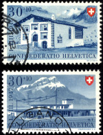 SCHWEIZ BUNDESPOST 474,483 O, 1946/7, 30 C. Pro Patria, 2 Prachtwerte, Mi. 31.- - Oblitérés