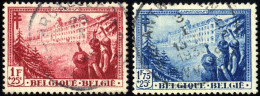 BELGIEN 351/2 O, 1932, 1 Und 1.75 Fr. TBC, 2 Prachtwerte, Mi. 28.- - Used Stamps