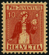 SCHWEIZ BUNDESPOST 135 **, 1917, 10 C. Pro Juventute, Postfrisch, Pracht, Mi. 60.- - Unused Stamps