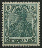 Dt. Reich 85IId **, 1915, 5 Pf. Bläulichgrün Kriegsdruck, Normale Zähnung, Pracht, Gepr. Jäschke, Mi. 50.- - Neufs