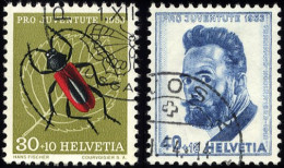 SCHWEIZ BUNDESPOST 591/2 O, 1953, 30 Und 40 C. Pro Juventute, 2 Prachtwerte, Mi. 25.- - Used Stamps