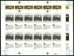 UNO - WIEN 96/7,108/9KB **, 1989/90, Menschenrechte I Und II, Je Im Zusammendruckbogen, Pracht, Mi. 36.- - Autres & Non Classés