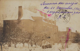 Abbaretz * RARE Carte Photo 1904 * Château De La Jahotière , Souvenir Des Neiges Du 26 Novembre * Hiver - Autres & Non Classés