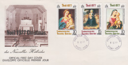 Enveloppe  FDC  1er  Jour   NOUVELLES  HEBRIDES   Noël  1977 - FDC