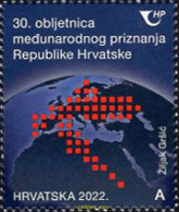 671594 MNH CROACIA 2022 30 ANIVERSARIO DEL RECONOCIMIENTO INTERNACIONAL DE LA REPÚBLICA DE CROACIA - Croazia