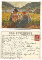 Suisse Pro Juventute Pcard "Die Kleinen Mutter" Used 12sep1930 To Italy With G.Tell C.20 - Marcophilie