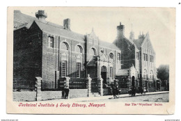 Postcard UK England Isle Of Wight Newport Technical College & Seely Library Posted 1911 - Autres & Non Classés