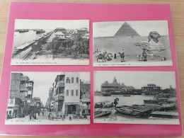 4x AK "PORT SAID" CA. 1910 "ÄGYPTEN EGYPT" 4x OLD POSTCARDS VINTAGE COLLECTION - Port Said