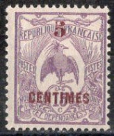 Nvelle CALEDONIE Timbre-Poste N°113c* Surch Carmin Neuf Charnière TB Cote : 4€50 - Unused Stamps