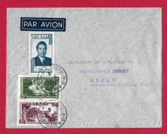 !!! INDOCHINE, LETTRE PAR AVION DE SAIGON, VIÊT-NAM POUR LA FRANCE DE 1952 - Aéreo