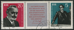 DDR 893/4 O, 1962, Dimitrow Im Dreierstreifen, Sonderstempel, Pracht - Usati