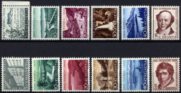 SCHWEIZ BUNDESPOST 597-601,613-17 **, 1954/5, Pro Patria, 2 Prachtsätze, Mi. 27.- - Ungebraucht