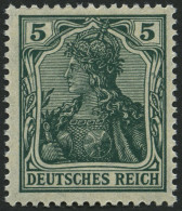 Dt. Reich 85IIe **, 1918, 5 Pf. Schwarzopalgrün Kriegsdruck, Pracht, Gepr. Jäschke, Mi. 400.- - Nuovi
