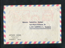 "SPANIEN" 1976, Lupo-Brief Mit Freistempel "VALENCIA" Nach Deutschland, Rs. Zudruck Landkarte (R0124) - Lettres & Documents