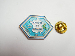 Superbe Pin's En Relief , Banque De France , Amicale Des Retraités , Carte De France , Non Signé - Bancos