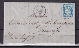 D 775 / LOT CERES N° 60 SUR LETTRE - 1871-1875 Cérès