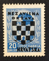 1941 Croatia - Provisorium II - Overprint  King Peter II - Unused - Croatie