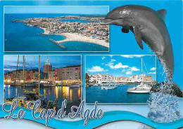 Animaux - Dauphins - Cap D'Agde - Multivues - CPM - Voir Scans Recto-Verso - Dolfijnen