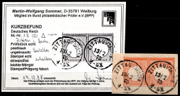 Deutsches Reich 18 Gestempelt Sachsen Stempel, Kurzbefund Sommer BPP #HG537 - Other & Unclassified