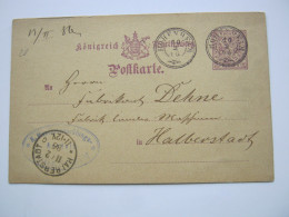 1886 , HOHENHEIM , Klarer Stempel Auf Ganzsache - Brieven En Documenten