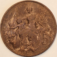 France - 5 Centimes 1899, KM# 842 (#3959) - 5 Centimes
