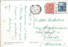 Suisse Postage Due Tax C.10 On Pcard Italy 1950 - Segnatasse