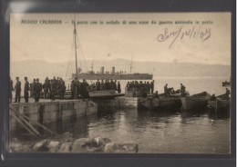 ITALIA-CALABRIA-REGGIO CALABRIA-TERREMOTO 1908-il Porto Con La Veduta Di Una Nave Da Guerra Ancorata In Porto - Reggio Calabria