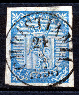 **  4 SKILL NK 1. ** STPL CHRISTIANIA 1856. GODE MARGER & LUX STEMPEL ** MICHEL No 1.  4  SKILL NICE STAMP ** - Gebraucht