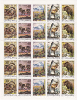 Yugoslavia- 1987-protected Animal Species ** Sheet Of Stamps - Unused Stamps