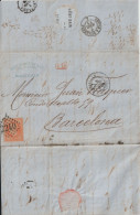 1872 - EMPIRE LAURE - 40c SEUL Sur LETTRE De MARSEILLE => BARCELONA (ESPAGNE) ! - 1863-1870 Napoleone III Con Gli Allori