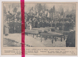 Brugge - Begrafenis Kinderen Na Bombardement - Orig. Knipsel Coupure Tijdschrift Magazine - 1917 - Unclassified