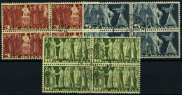 SCHWEIZ BUNDESPOST 328-30x  VB O, 1955, Symbole Der Demokratie, Gelblich/weißes Faserpapier, In Zentrisch Gestempelten V - Used Stamps