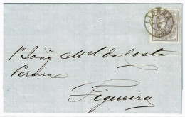 Portugal, 1881, # 54, Para Figuerira - Briefe U. Dokumente