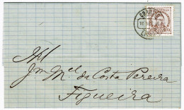 Portugal, 1886, # 57, Para A Figueira - Briefe U. Dokumente