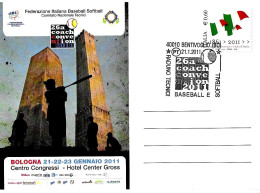 ITALIA ITALY - 2011 BENTIVOGLIO (BO) 26^coach Convention Raduno Tecnici BASEBALL E SOFTBALL Su Cartolina Fibs - 7229 - 2011-20: Poststempel