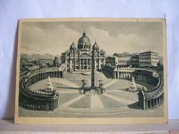 1952 - Città Del Vaticano - Roma - Piazza S. Pietro - La Basilica - Obelisco Fontane - Lugares Y Plazas