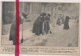 Oorlog Guerre 14/18 - Hulpdienst , Sneeuw Ruimen - Orig. Knipsel Coupure Tijdschrift Magazine - 1917 - Sin Clasificación