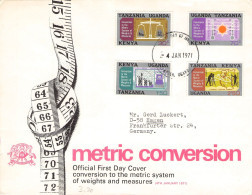 KENYA, UGANDA, TANZANIA - FDC 1971 METRIC CONVERSION / 5072 - Kenya, Ouganda & Tanzanie